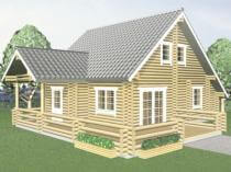 Holzhaus Bohlenhaus Bausatz IMRE von MFB-Haus.de